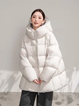 Luxury Oversize thickened warm down jacket for women 2026 Winter High quality Long sleeve puffer coat Black Red INKEO DJ728