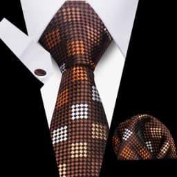 Men Business Tie Set Classic Plaid Dot Necktie Cufflinks Stripe Handkerchief For Wedding High Quality Formal Gravata Accessories