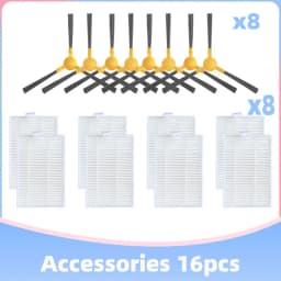 Accessories For ABIR X5 / X6 / X8 Genio Navi N600 Robotic Vacuum Cleaner 3-Arms Side Brush Hepa Filter Replacement Spare Parts