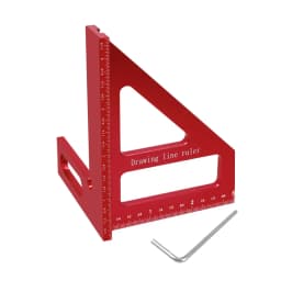 Carpenter Square -Woodworking Square Protractor Aluminum/Plastic Ruler 3D Multi Angle 45/90 Degree Layout Measuring Ruler