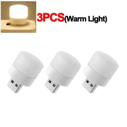 50/1Pcs Mini USB Night Light Warm White Eye Protection Book Reading Light USB Plug Computer Mobile Power Charging LED Night Lamp