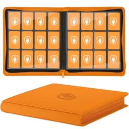 Trading Card Binder 12 Pocket, Zipper Binder Card Album Holds 480 Cards, Premium Leather Card Folder for TCG/Game/Sports Cards