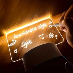 Acrylic Led Lights Writing Board Night Light Lamp baby Transparent 3D Message Board Night Lights For Bedroom Desk