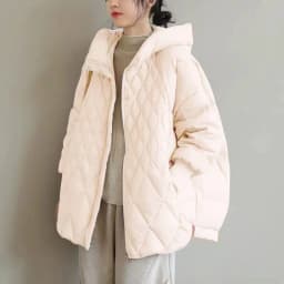 White Duck down Puffer Jacket Women's Hooded Loose Fit Art Deco Large Size Mid-Length Coat Diamond Pattern Commute Style