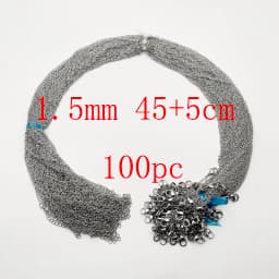100pc 2MM jewelry stainless steel cords chain good Necklace lanyard pendant clasp lobster clasp 45cm 50cm fashion Wholesale