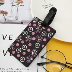 1PCS Geometric Soft Silicone Luggage Tags Suitcase ID Addres Name Holder Baggage Tag Label Travel Accessories Luggage Tags