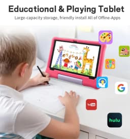 Paitanry 10 Inch Kids Tablet Android Tablet PC with Shockproof Case 8GB RAM 32GB ROM Learning Tablet for Kids WiFi Children Gift