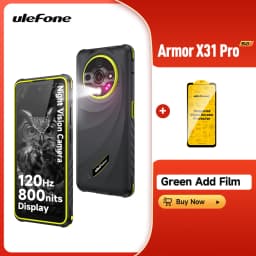 Ulefone Armor X31 Pro 5G Rugged Phone Android 14 Waterproof Smartphone 6.56”16GB RAM 256GB ROM Sony ® Night Camera 64MP NFC