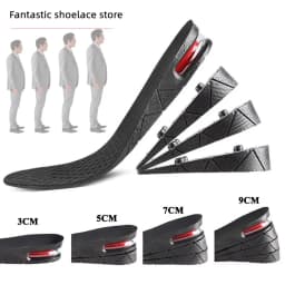 Men Women 3-9cm Height Increase Shoe Insole Breathable Variable Height Insert Absorbant Foot Pads Adjustable Cut Shoe Cushion