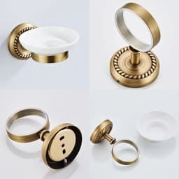 Antique Bronze Bath hardware Set Bathroom Accessories Shelf Soap Dish Toilet Paper Holder Soap Dispenser Robe Hook ELM53