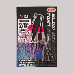 1-SJ Slow Jigging Twin Assist with Mustad Hooks Glow Jigging Hooks Sea-Bream Sea Fishing Hook