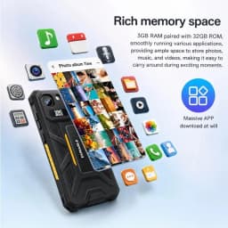 YACDELO ROCK V1 Mini Smartphone Compact Size 4.96' Display 3GB 32GB Removable 3000mAh Battery Android 16 GO Light Weight Phone