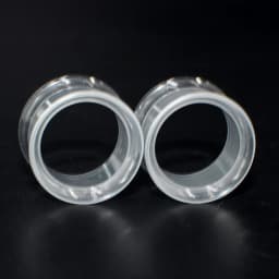 2pcs Acrylic White Black Transparent Ear Tunnel Plug Ear Gauges Piercing Double Curved Saddle Expander Stretcher Body Jewelry