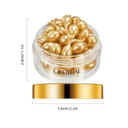 Placenta and Hyaluronic Acid Essence Capsules - Deeply Nourishes and Moisturizes the Skin, Revealing Youthful Skin, Suitable for Locking in Moisture on the Face and Neck - Easy to Carry, Use Anytime, Anywhere, Perfect for Travel