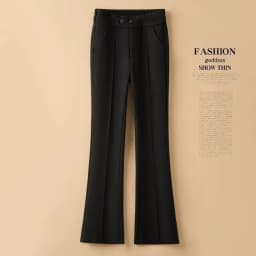 Thickened Pants Women's High-waisted Flared Pants Casual Woolen Pants Are Thin and Versatile, Loose and Fashionable Herringbone