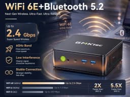 GMKtec M5S AMD R3 5400U Mini PC 4-core 8-thread Portable Computer 16GB DDR5 512GB SSD Computer PC Gaming Desktop PC