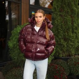 Fashion Glossy Padded Jacket Women's Solid Hooded Long Sleeve Zipper Warm Down Coat 2026 Autumn Winter New Lady Casual Outerwear