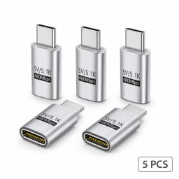 5.1K Resistor USB C Male to Female Adapter 5V Type C Charging Converter for Shaver Trimmer Headphone Fan Electric Screwdriver