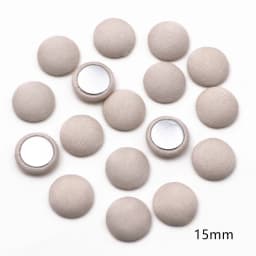50pcs 12mm/15mm Mix Colors Fabric Covered Round Buttons Home Garden Flatback Cabochon Crafts Scrapbooking DIY