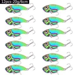 12pcs Fishing Lures Spoon For Pike 3g 7g 10g 15g 20g Treble Hook Spoon Wobble Metal Hard Bait Vib Spoonbait Fishing Tackle Lure