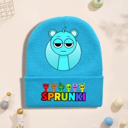Sprunki Knitted Hat for Children Anime Cartoon Cute Knit Hat Boys Girls Winter Warm Fashion Cap Kids Windproof Hip Hop Caps Gift