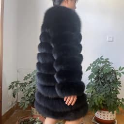 NEW 4in1 Real Fox Fur Long Coat Winter Coat for Women Jackets Vest Winter Outerwear Women Fox Fur Coat High Quality Fur Clothes