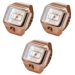 Hot Selling Creative Roman Numeral Scale Ring Quartz Alloy Shell Finger Square Watch Dial For Couples