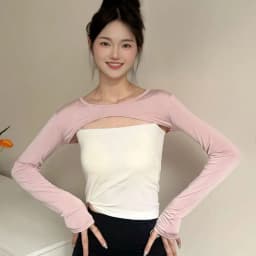 Modal Ice Silk Arm Sleeves Ultra-thin Sexy Women Crop Top Long Sleeve Summer UV Arm Cover Sleeve Shawl Outdoor Sports T-Shirt