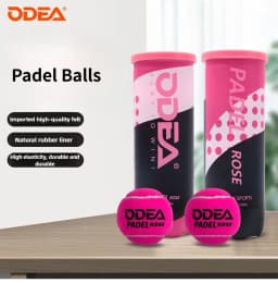 ODEA Padel Balls Pink,High Bounce Durable Training Tennis Balls,Vacuum Sealed for Competitive Matches