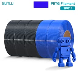 SUNLU 5KG PLA/PETG/ High Speed Matte PETG Filament 1.75mm 1KG Without Tray 3D Printer Filament for 3D Printer,Refll Filament
