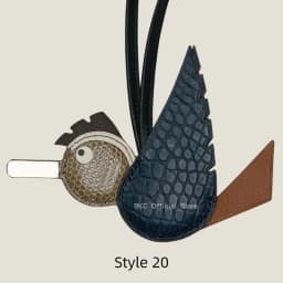 Crocodile & Lizard Skin Bird Charm Handmade Luxury Bag Charm Pendant For Birkin & Kelly Bag Unique Designer Handbag Accessory