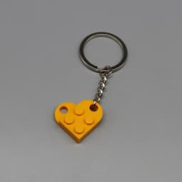 3176 DIY Heart Key Ring Necklace Toys for Children Coupling Plate 2x3 with Rounded End and Pin Hole MOC Building Block Brick