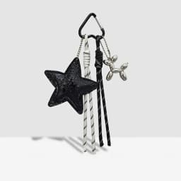 New Leather Star Bag Charm Cute Balloon Dog Decorative Keychain Fashion Braided Rope Bag Hanging Accessorie