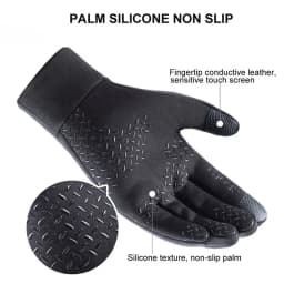 Men Women Winter Warm Gloves Plush Lined Windproof Coldproof Water-resistant Non-slip Touchscreen Gloves for Outdoor Sports