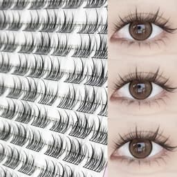 1/box 120 Bundles Mink False Eyelash Natural Fishtail Lash 3D Russian Individual Eyelash Extension Cluster Makeup Tool Wholesale