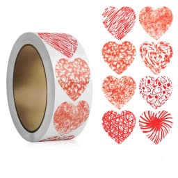 50-500 Labels Love Rainbow Sticker Heart Shape Scrapbooking Gift Packaging Party Wedding Valentine's Day Stationery Sticker