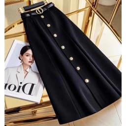 2026 Female High Waist Maxi Skirt Advanced Feeling Women A-word Long Skirts Spring Autumn Ladies Fashion Solid Color Maxi Skirt