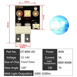 12V 36V LED Stage Light Chip 40W 60W 80W 120W 150W 200W 300W 400W Cold White Luminous For Moving Head Disco DJ Lamp Accessories