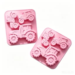 3-Cavity Tractor-Shaped Silicone Mold of Different Sizes Chocolate Jelly Ice Cube Cake Mold High Temperature Resistant