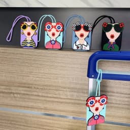 Soft Silicone Travel Luggage Tag Suitcase Identifier Tag with Lanyard Anti-lost Boarding Pass Tag Name Phone Address Label