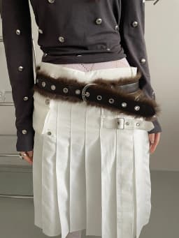 American Retro Style Wide Belt With Fur Patchwork For Women A Minority Design Sense With A Belt For Skirts And Jeans
