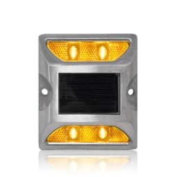 Solar Powered Aluminum Road Stud IP68 Waterproof Raised Pavement Marker Cat Eye Road Studs