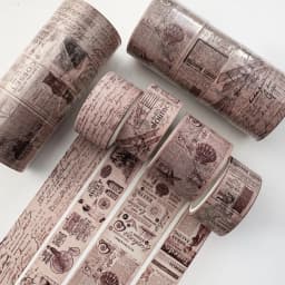 4Pcs Retro Washi Tapes Scrapbooking Map Decorative Adhesive Tape Stationery Basic Masking Tape Journal Supplies Washi Tape Set