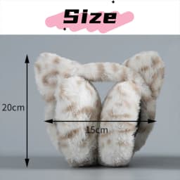 Leopard Foldable Leopard Print Earmuffs Winter Warm Thickened Ear Cover Women Windproof Frostproof Earlap Simple Plush Hairband