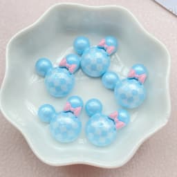 12Pcs New Cute Resin Cartoon Colored Mouse Head Series Flat Back Scrapbooking DIY Jewelry Craft Decoration Accessories