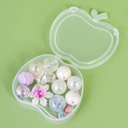 1/5pcs Rectangular and Apple Shaped Plastic Transparent Storage Portable Sealed Storage Box with Lid Jewelry Anti Oxidation Boxs