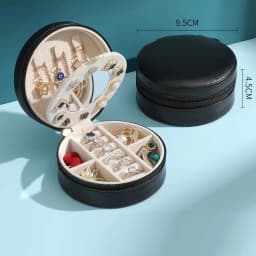 Multilayer jewelry box small stud earrings box ring receive box necklaces earrings jewelry box portable cassette jewelry mirrors