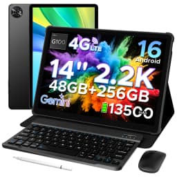 DOOGEE Tab E3 Max Tablet PC 14'' 2.2K Screen 48GB 256GB 13500mAh Large Battery Helio G100 16MP Gemini AI Android 16 Smart Pad