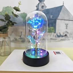 8.5 cm diameter*height 15 cm from the base,LED Eternal Rose Artificial Flower, Valentine's Day & Wedding Gift