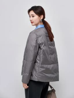 Schinteon Women Down Jacket Simple Solid Color Autumn Winter Warm Outwear Light White Duck Down Coat 2024 New